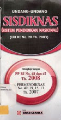 Image of SISDIKNAS (Sistem Pendidikan Nasional)  UU RI. 20 Tahun 2003